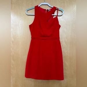Red mini dress